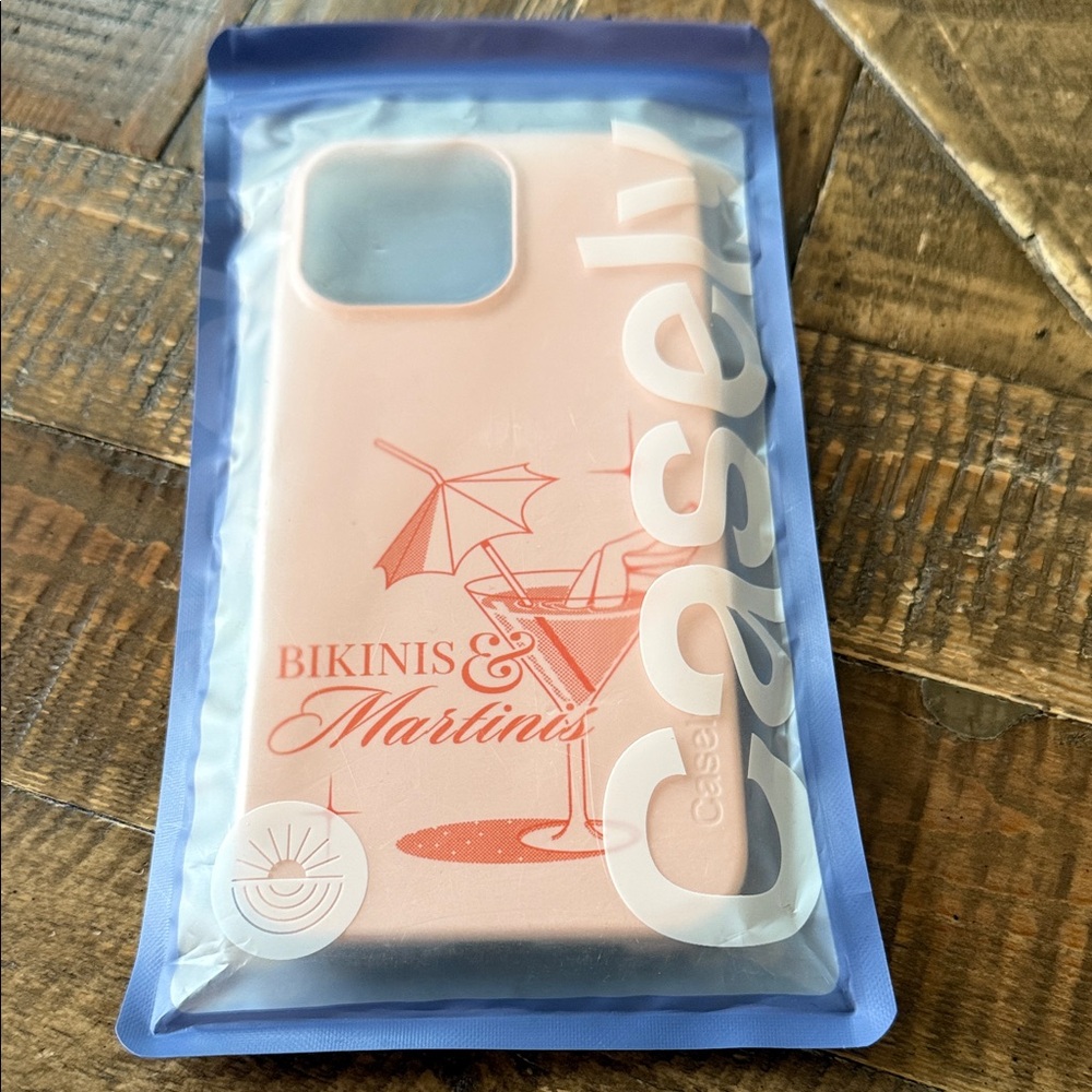 Pink iPhone 16 Pro Case - Bikinis & Martinis Design